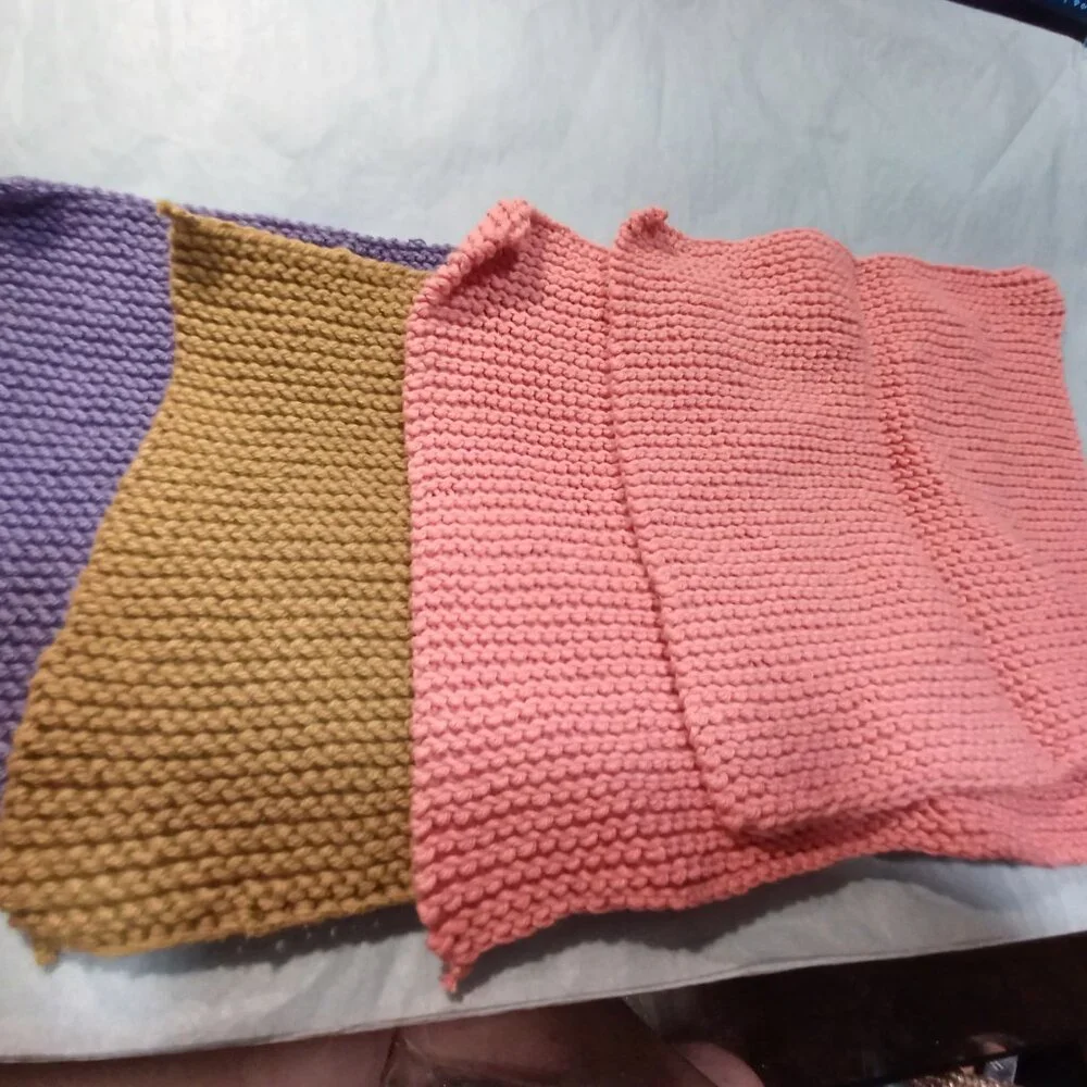 Hand Knit 100% Cotton Wash Cloths
